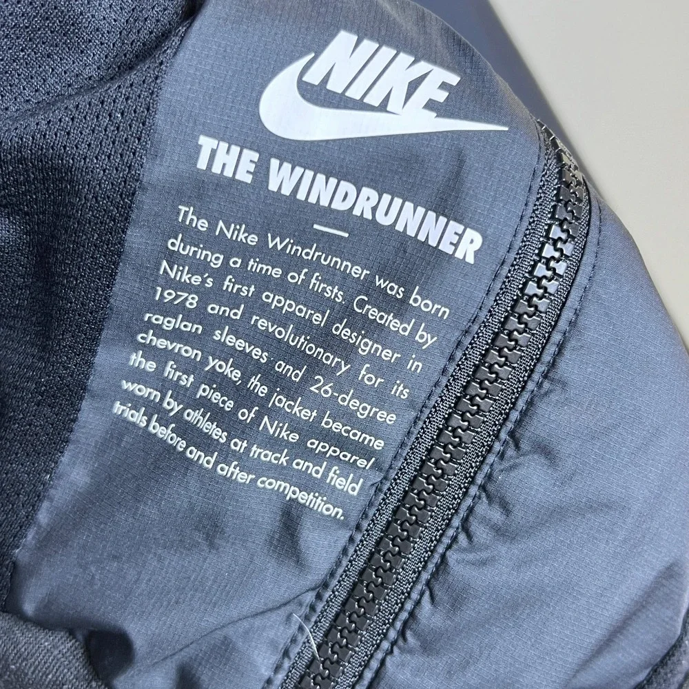 Nike Windrunner Full Zip Jacket Black Broken‎ Zipper Men M